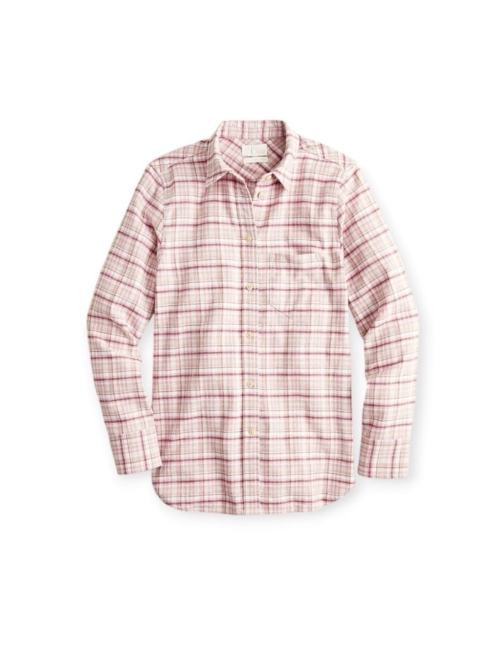 J.Crew classic fit shirt in blush flannel plaid